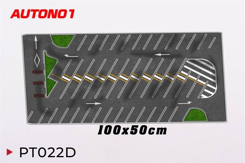  Phụ kiện thảm sa bàn chống trượt mô phỏng diorama bãi đỗ xe 45 slot kích thước 100x50 cho mô hình xe 1:64 Autono1 PT022 