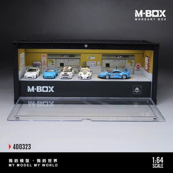  Mô hình nhà để xe ngầm xoay L-Type có đèn kích thước 30x12.5x13cm tỉ lệ 1:64 của MBOX MB400323 
