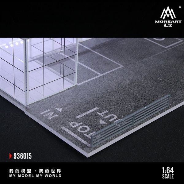  Hộp trưng bày mô phỏng showroom Nissan store có đèn kích thước 30cm x 15cm x 10cmtỉ lệ 1:64 MoreArt MO936015 