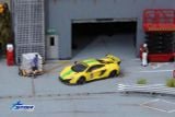  Mô hình xe Mclaren 650S LB works Liberty walk yellow #5 hộp mica tỉ lệ 1:64 Star model OT644501 