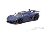  Mô hình xe Koenigsegg Agera RS, Dark Blue Carbon Fiber / Orange Accents tỉ lệ 1:64 Tarmac Works T64G-TL005-DBCF 
