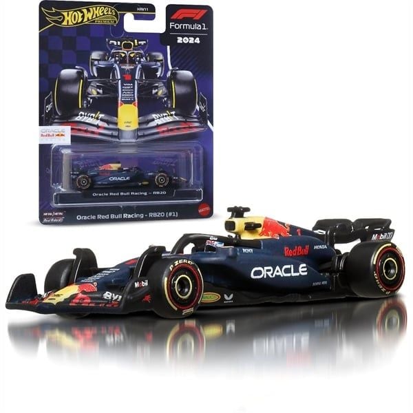  Mô hình xe Oracle Red Bull Racing RB20 #1 Formula 1 1:64 Hot Wheels Premium JBM12 