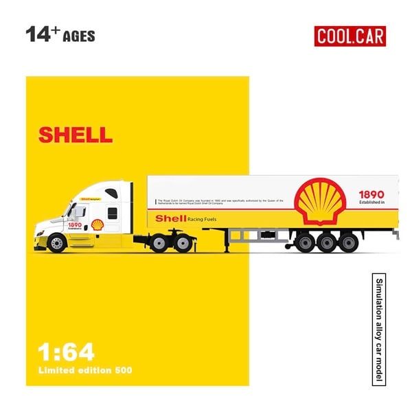  Mô hình xe Shell container truck simulation alloy car model tỉ lệ 1:64 Cool Car CC800112 