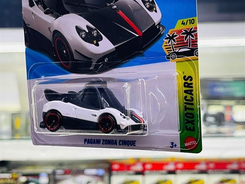  Mô hình xe Pagani Zonda Cinque Mainline - Exoticars (xe thật) Hotwheels kim loại có bản quyền chính hãng tỉ lệ 1:64 C4982-ML 
