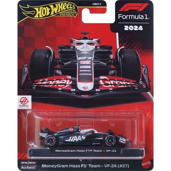  Mô hình xe moneyGram Haas F1 VF-24 #27 tỉ lệ 1:64 Hotwheels Premium JBM22 