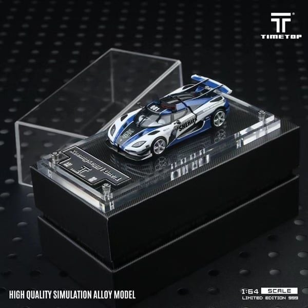 Mô hình xe ô tô Koenigsegg One:1 police SHERIFF mở được nắp máy tỉ lệ 1:64 Timetop TT644816 