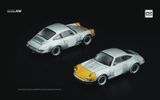  Mô hình xe Singer 911 Sccs Homage Yellow/Silver tỉ lệ 1:64 PopRace PR640201 