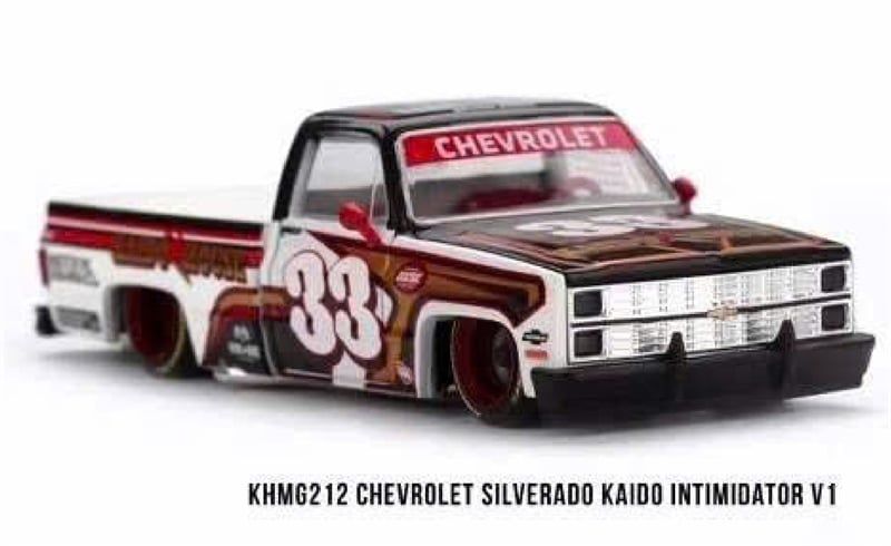  Mô hình xe ô tô Chevrolet silverado Kaido Intimidator tỉ lệ 1:64 Kaido House KHMG212 