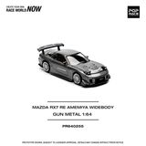  [Hàng Loose] Mô hình xe ô tô Mazda RX-7 Re-Amemiya - Gun metal tỉ lệ 1:64 Pop Race PR640255 