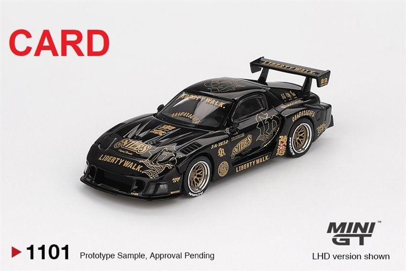  Mô hình xe ô tô MAZDA RX-7 LB-Super Silhouette FD-NILES bản card tỉ lệ 1:64 MiniGT MGT01101-BL NO CHASE CAR 