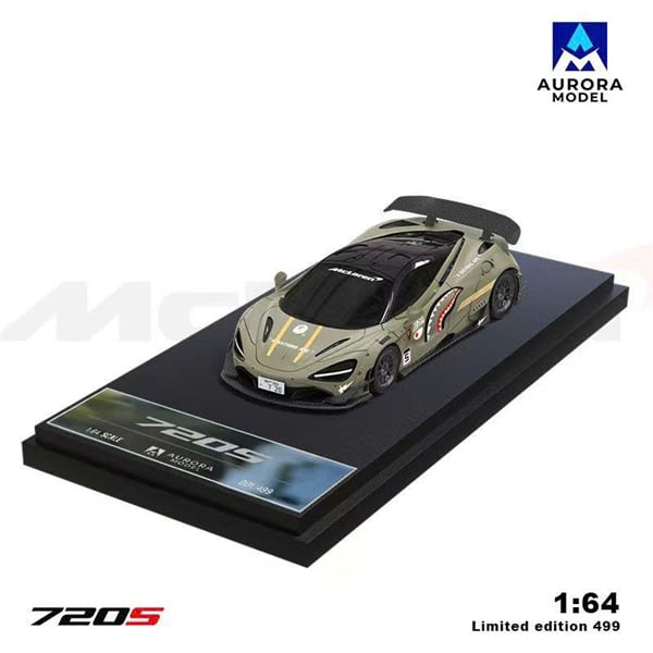  Mô hình xe McLaren 720S Shark tỉ lệ 1:64 Aurora Model AM800401 
