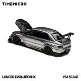  Mô hình xe Mitsubishi EVO 9 LANCER EVOLUTION Silver Open-Top tỉ lệ 1:64 Time micro TM800213 