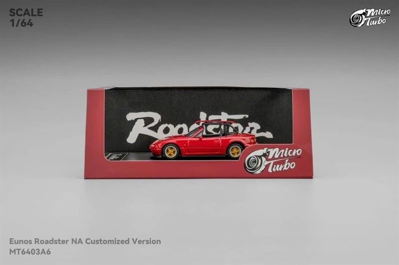  Mô hình xe ô tô Mazda Miata MX5 Eunos Roadster NA customized Version red tỉ lệ 1:64 Micro turbo MT6403A6 