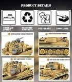  Mô hình lắp ghép xe tăng Tiger Military Tank 528 mảnh LY26 LG054 