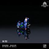  Mô hình nhân vật Figure và xe Suzuki Hayabusa Blue Green Cowboy Hot Girl tỉ lệ 1:64 MoreArt MO222213 