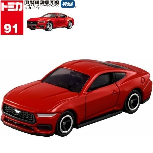  Mô hình xe Ford Mustang Ecoboost fastback orange tỉ lệ 1:63 Tomica 917366 