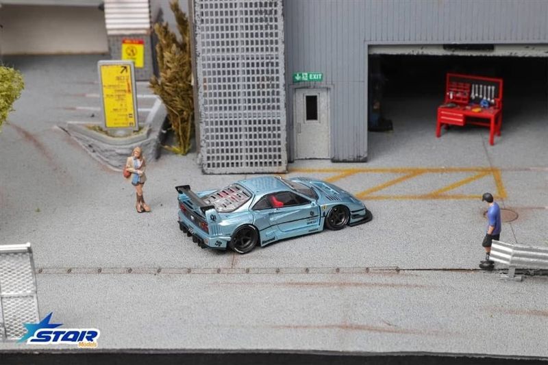  Mô hình xe Ferrari F40 LBWK LB work WildBody Ice Blue tỉ lệ 1:64 Star model OT64515 