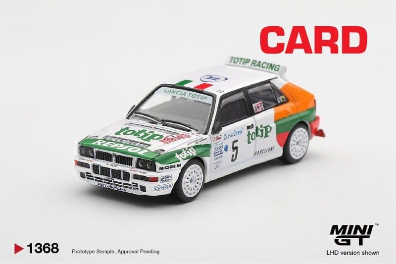  Mô hình xe Lancia Delta HF Integrale Evoluzione #5 1993 Rallye Monte-Carlo bản card tỉ lệ 1:64 MiniGT MGT01368 