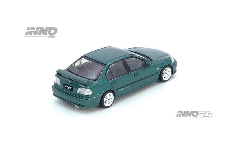  Mô hình xe ô tô Honda Civic Ferio Si (EK) Green tỉ lệ 1:64 Inno64 IN64-EKS-GREEN 