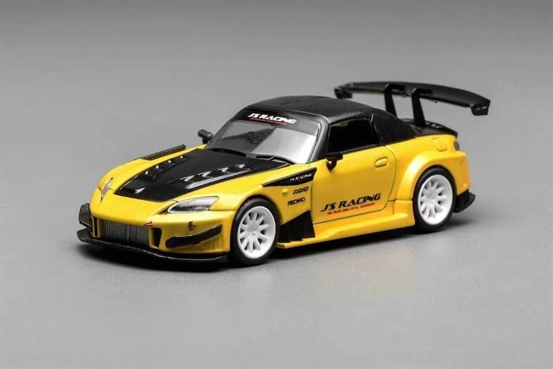  Mô hình xe Honda S2000 J'S Racing New Indy Yellow Pearl tỉ lệ 1:64 Motorhelix M65146 