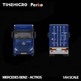  Mô hình xe tải container Mercedes Benz Actros CMA CGM blue tỉ lệ 1:64 Time micro x Perka TM646745 