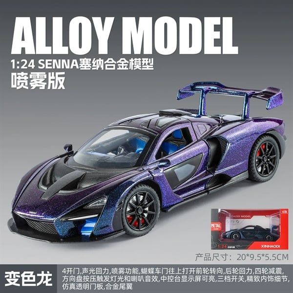  Mô hình xe McLaren Senna full open - có đèn - âm thanh - phun khói tỉ lệ 1:24 XHD OT24101 