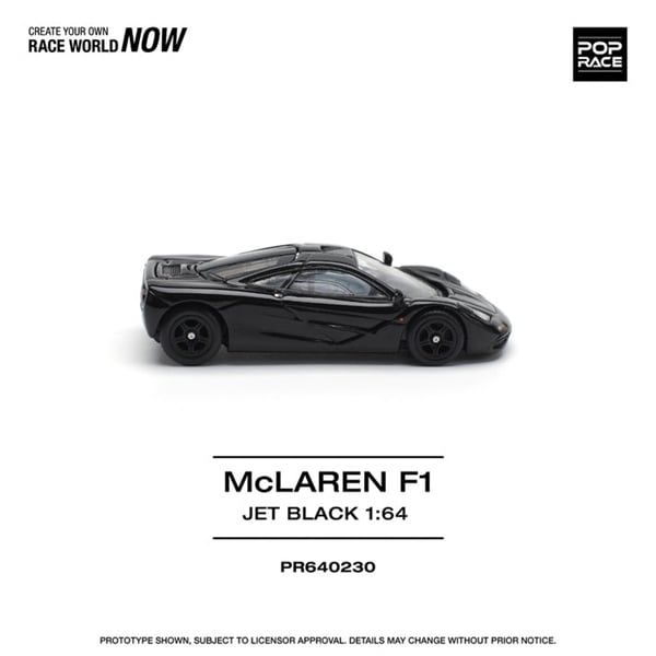  Mô hình xe McLaren F1 - Jet black open engine tỉ lệ 1:64 Poprace PR640230 