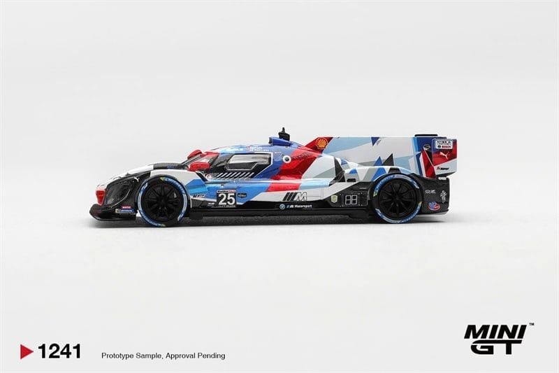  Mô hình xe BMW M Hybrid V8 GTP #25 BMW M Team RLL 2024 IMSA Daytona 24 Hrs bản card tỉ lệ 1:64 MiniGT MGT01241 - NO CHASE 