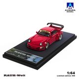  Mô hình xe Porsche Rauth Welt RWB946 Red limited 499pcs tỉ lệ 1:64 Aurora model AM640881 