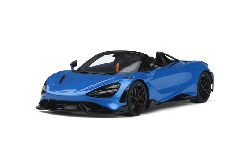  Mô hình xe McLaren 765LT Spider 2021 Blue metallic tỉ lệ 1:18 GT Spirit GT886 