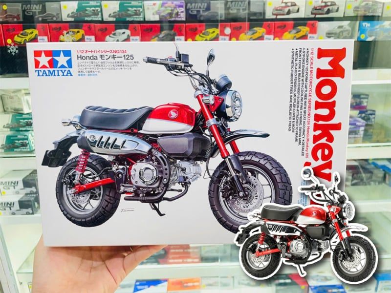  Mô hình kit Mô tô Honda Monkey 125 tỉ lệ 1:12 Tamiya 14134 