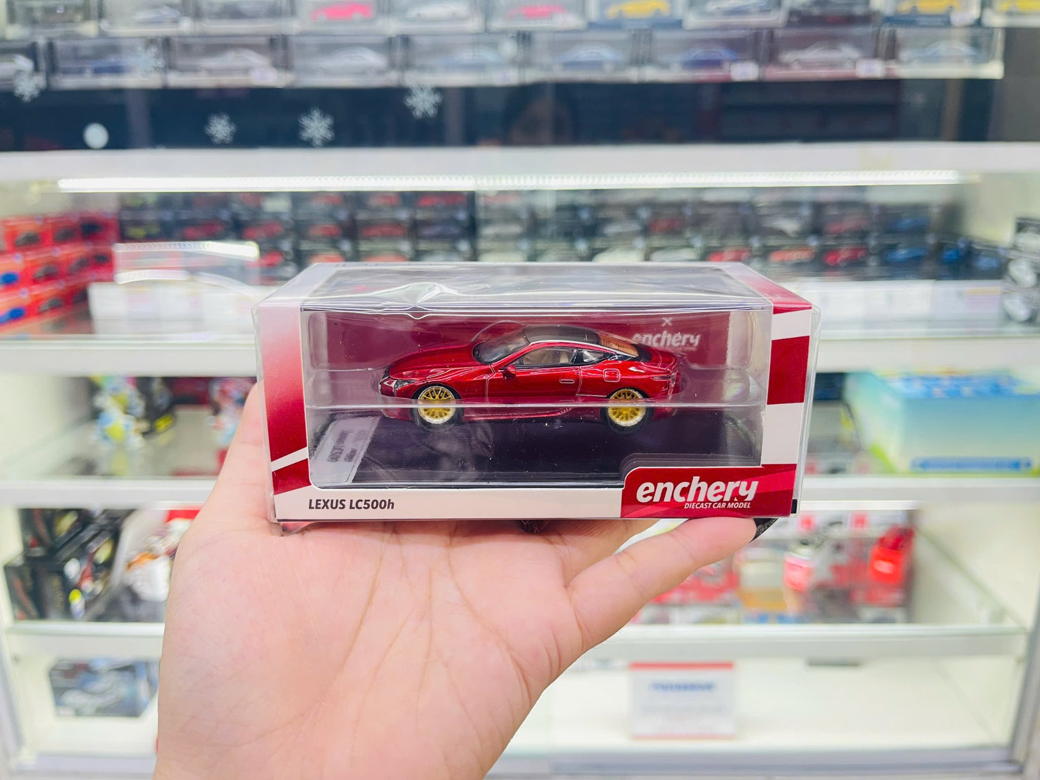  Mô hình xe Lexus LC500 Lowriding, LHD Red tỉ lệ 1:64 GCD X Enchery GE-003-14 