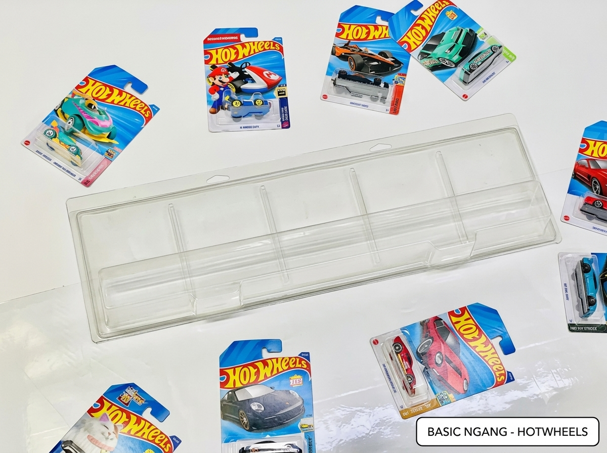  Bộ 5 PVC đựng card ngang Hot wheels basic tỉ lệ 1:64 PVC_HW_BASIC_V4 