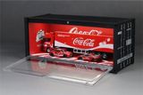  Hộp trưng bày container mô phỏng bãi đỗ xe parking lot Coca Cola 30x12.5x13cm tỉ lệ 1:64 MoreArt MB400301 