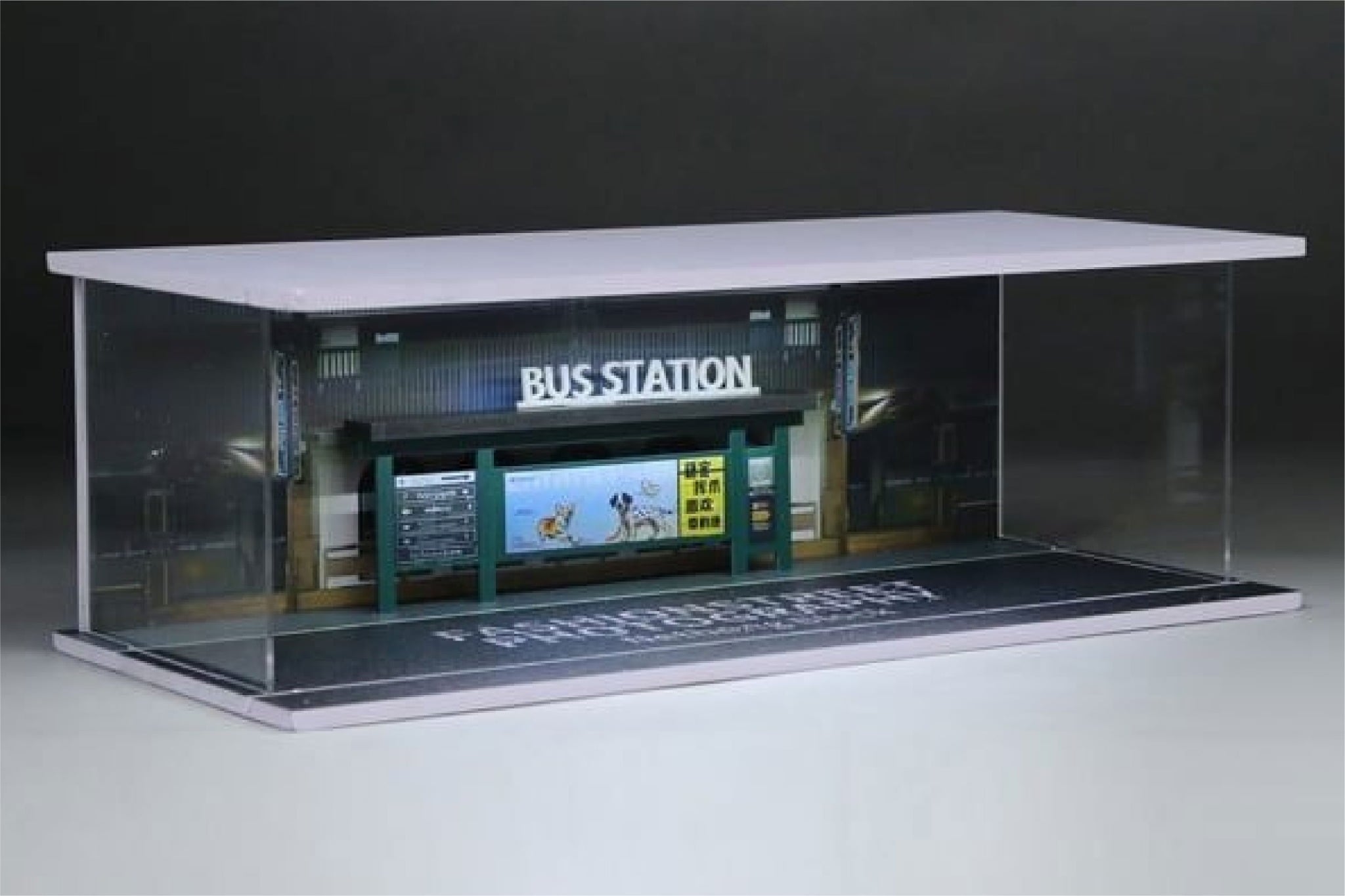  Hộp trưng bày mô phỏng trạm xe buýt Bus station tỉ lệ 1:64 MoreArt MO914414 