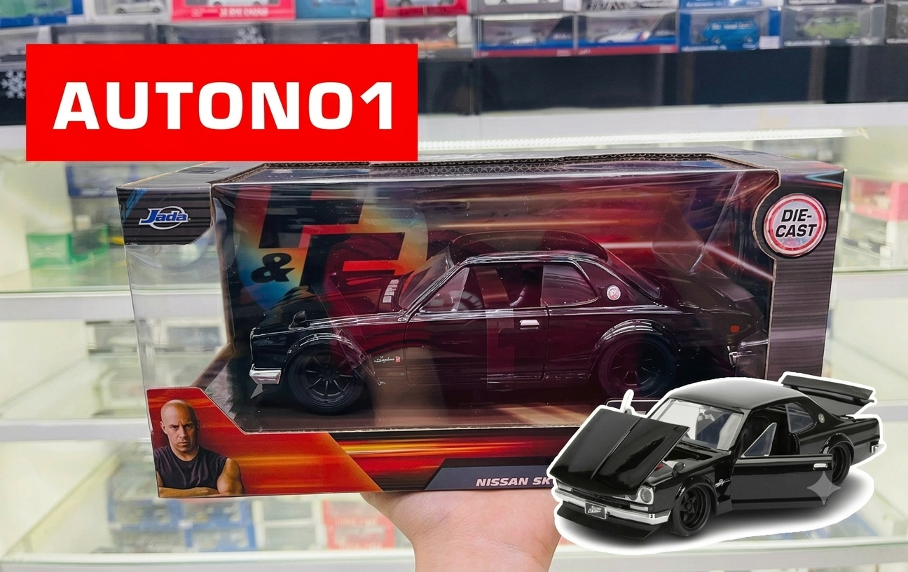  Mô hình xe Fast & Furious Brian's Nissan Skyline 2000 GT R (KPGC10) tỉ lệ 1:24 Jada Toys 99686 