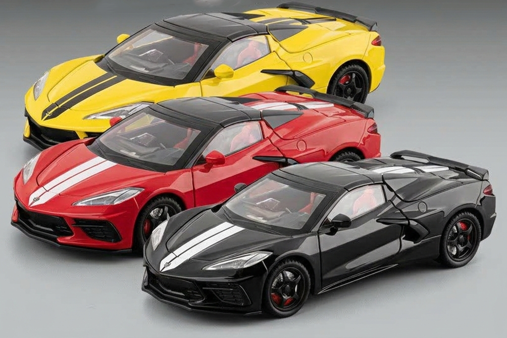  Mô hình xe Covertte Stingray C8 full open tỉ lệ 1:22 Jiaye Model 