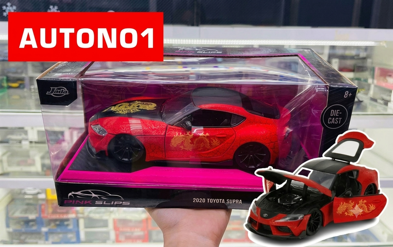  Mô hình xe 2020 Toyota Supra - Year of Dragon MK2 Pink Slips tỉ lệ 1:24 Jada Toys 35757 