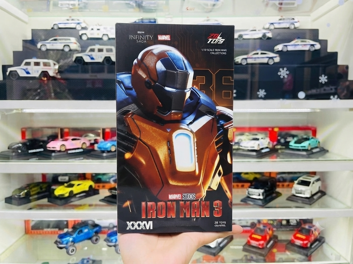  Mô hình nhân vật Marvel Iron man người sắt Mark 36 MK36 SHF Iron man 3 tỉ lệ 1:10 18CM ZM64 ZD Toys FG262 
