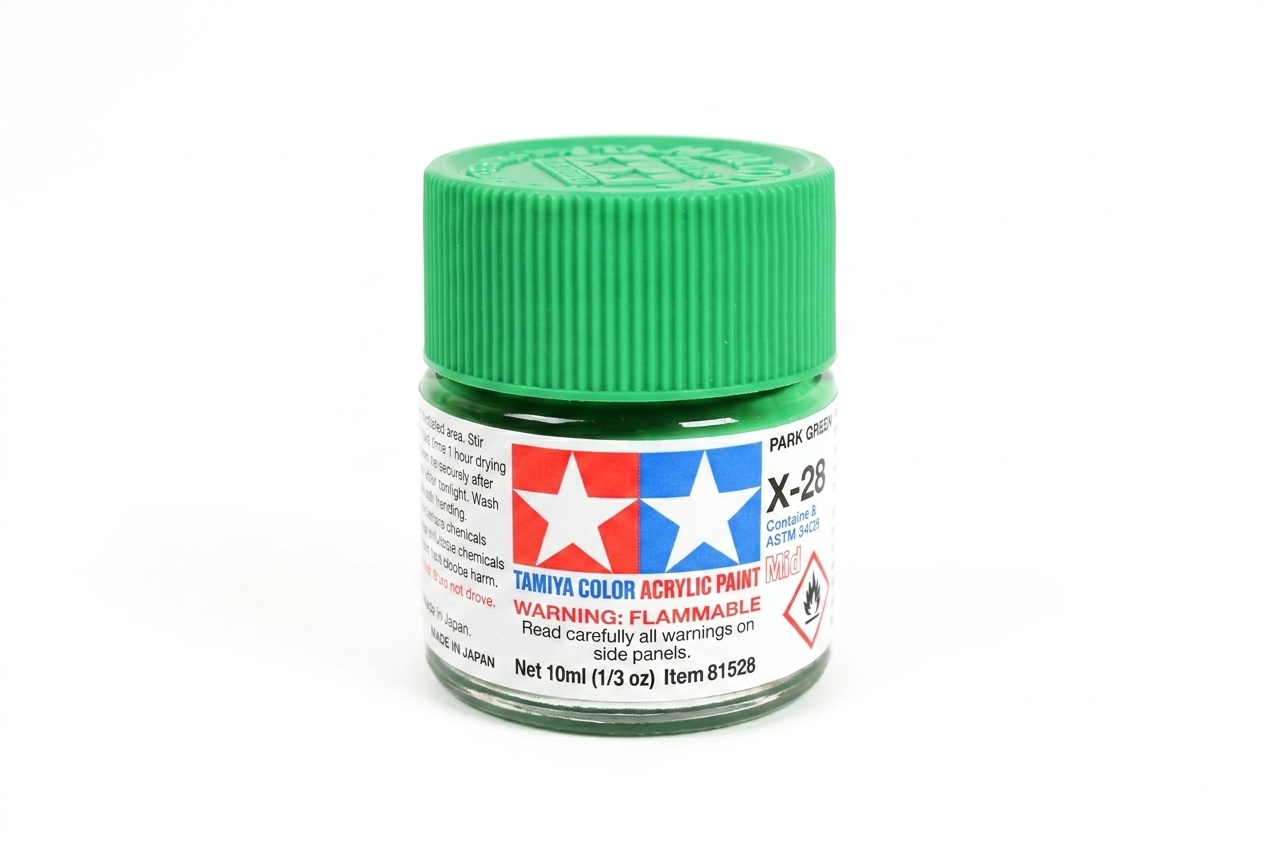  Acrylic mini x28 park green sơn mô hình màu xanh lá 10ml Tamiya 81528 