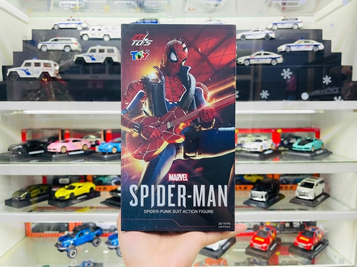  Mô hình nhân vật Marvel người nhện Spider man spider punk tỉ lệ 1:10 18CM ZD Toys ZC49 FG271 