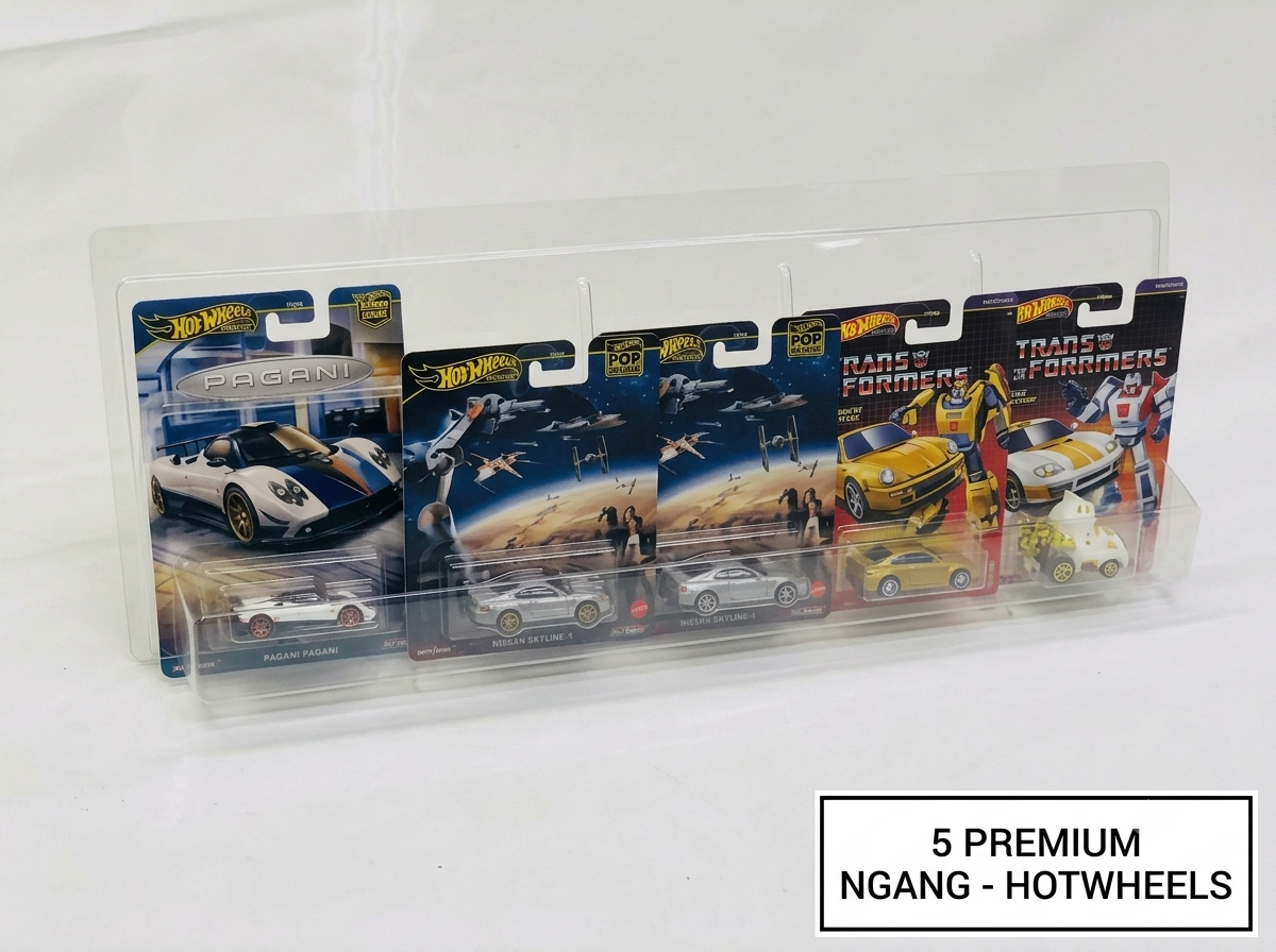  Bộ 5 PVC đựng card ngang Hot wheels Premium (Horizion Culture) tỉ lệ 1:64 PVC_HW_PRE_V5 