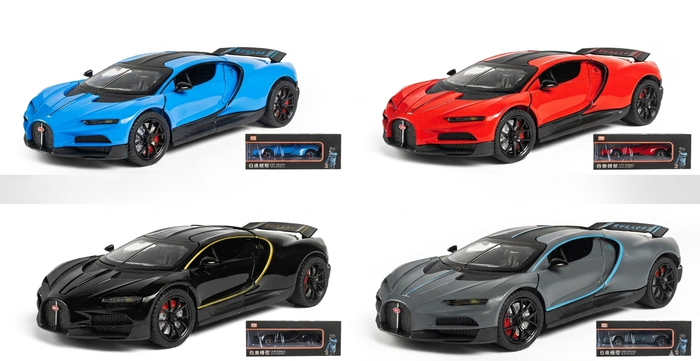  Mô hình xe Bugatti Tourbillon phun khói - full open tỉ lệ 1:24 Newao model XA2483 