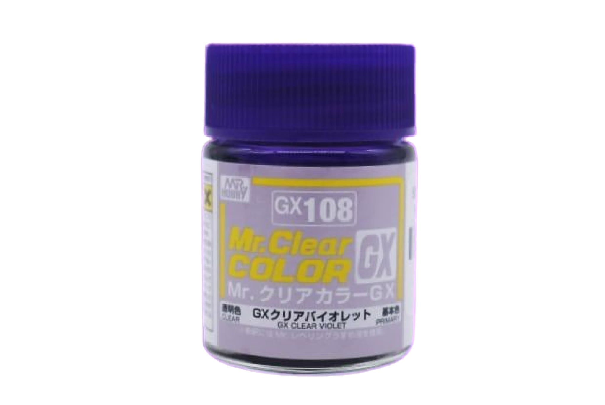  Lacquer gx108 clear violet gloss sơn mô hình màu tím violet trong suốt bóng 18ml Mr.Hobby GX108 