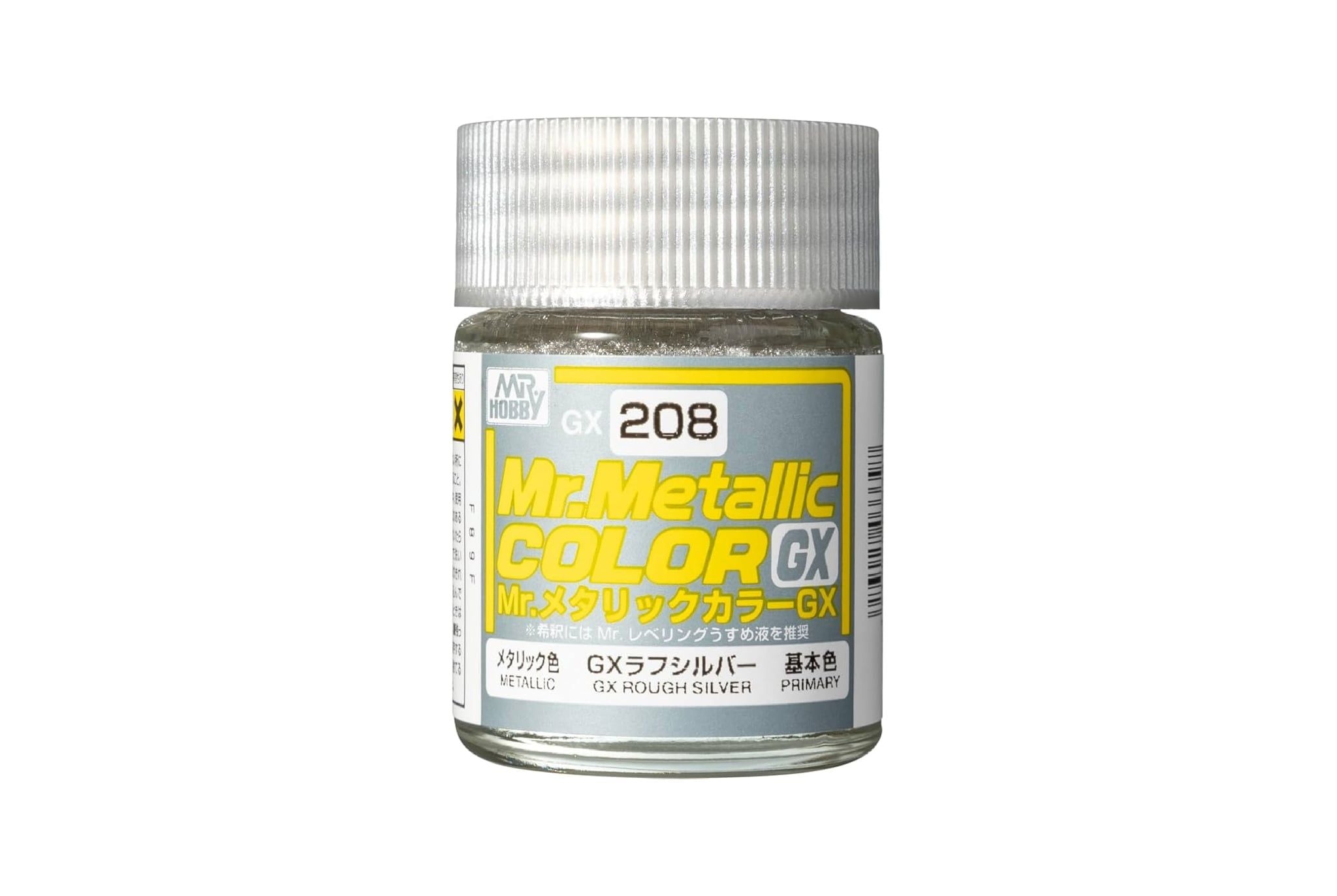  Lacquer GX208 rough silver sơn mô hình màu bạc nhám/ sần kim loại 18ml Mr.Metallic Color - Mr.Hobby GX208 