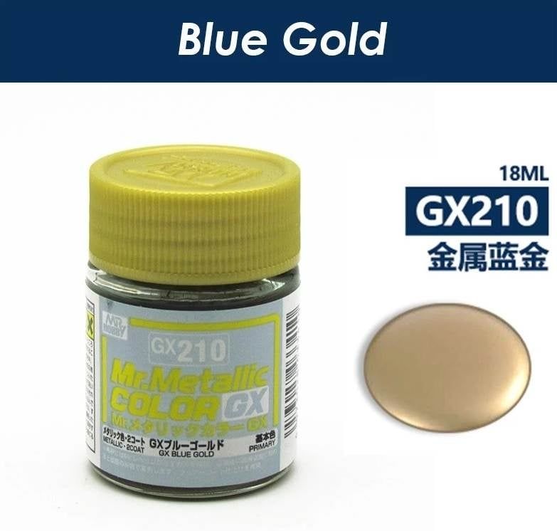  Lacquer GX210 metal blue gold sơn mô hình màu vàng xanh ánh kim 18ml Mr.Metallic Color - Mr.Hobby GX210 