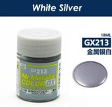  Lacquer GX213 white silver sơn mô hình màu bạc trắng ánh kim 18ml Mr.Metallic Color - Mr.Hobby GX213 