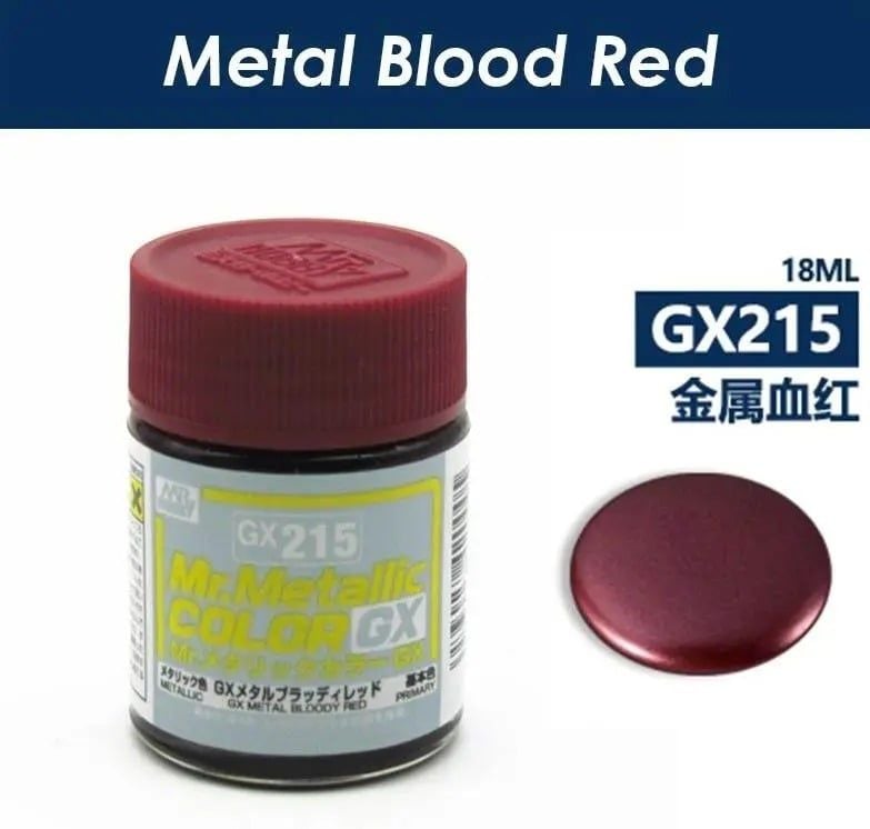  Lacquer GX215 metal blood red sơn mô hình màu đỏ máu ánh kim 18ml Mr.Metallic Color - Mr.Hobby GX215 