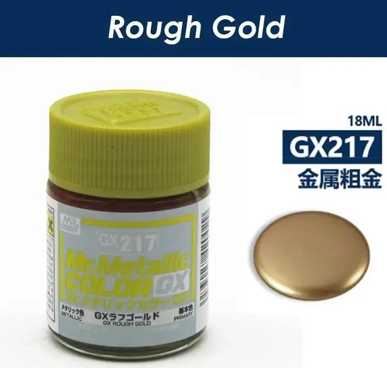  Lacquer GX217 rough gold sơn mô hình màu vàng kim loại sần 18ml Mr.Metallic Color - Mr.Hobby GX217 