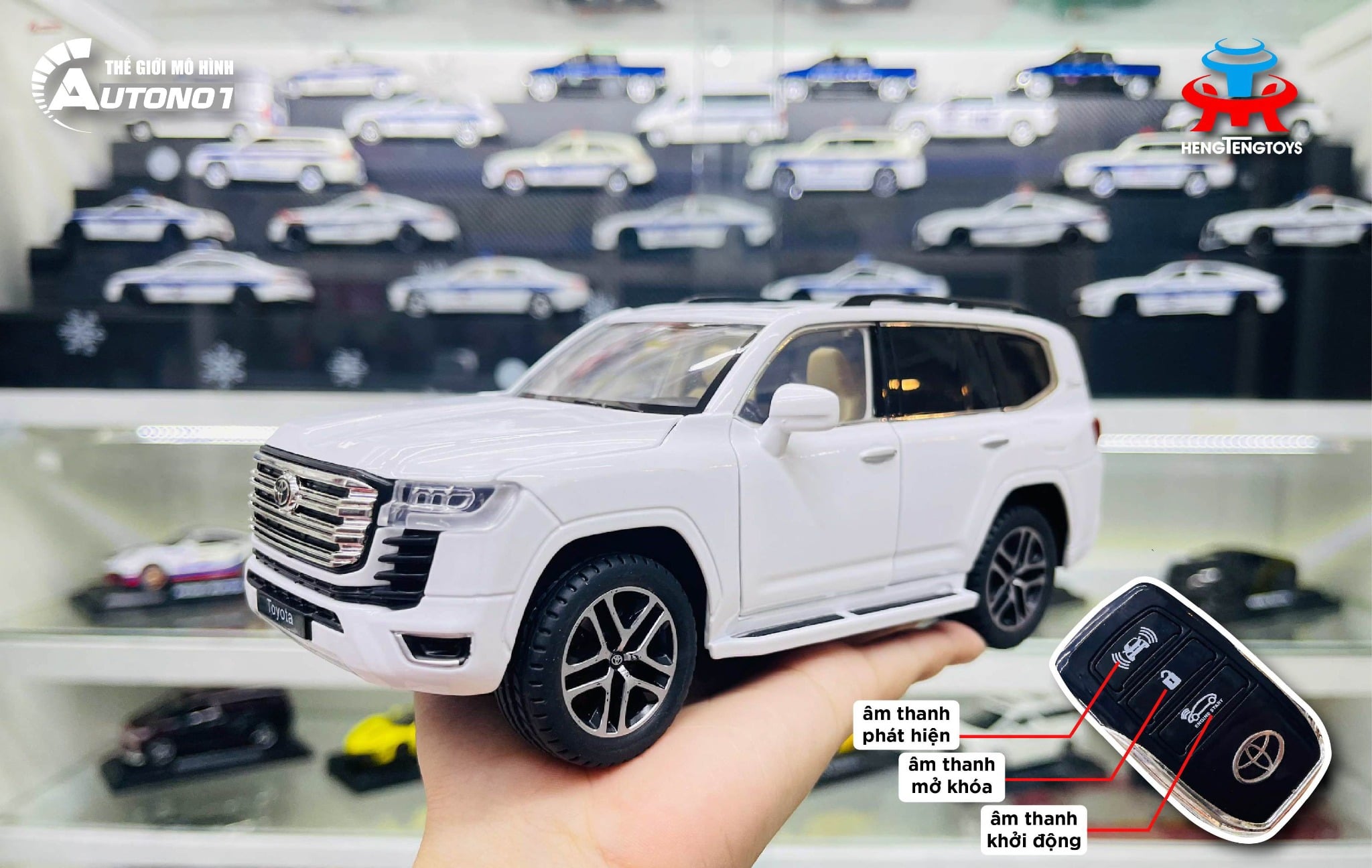  Xe ô tô mô hình bằng hợp kim và nhựa Toyo LC300 2022  tỉ lệ 1:24 Henteng model H08222C 